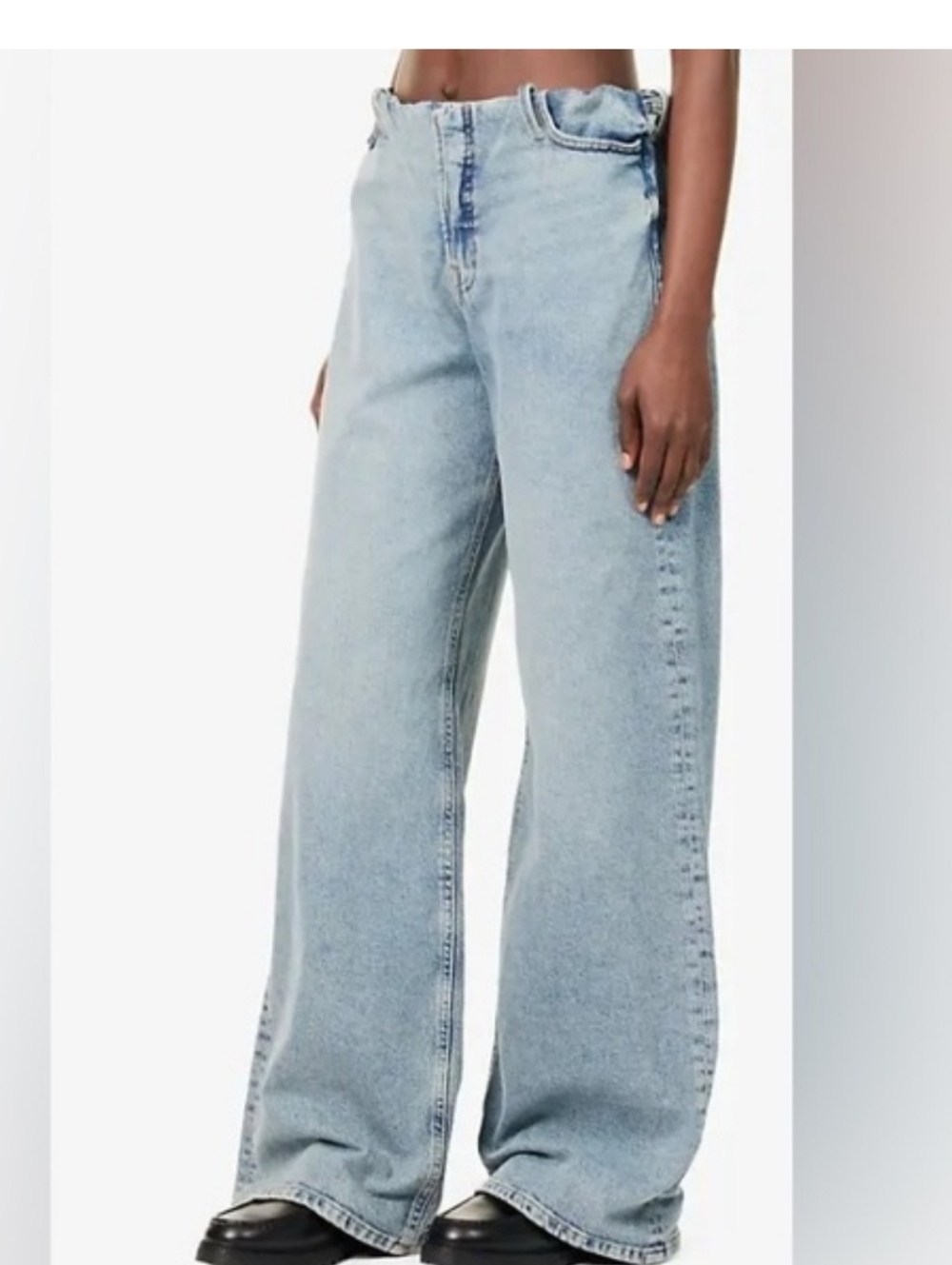 Good American Light Blue Wide-Leg High-Rise Jeans Size Sm Nwot